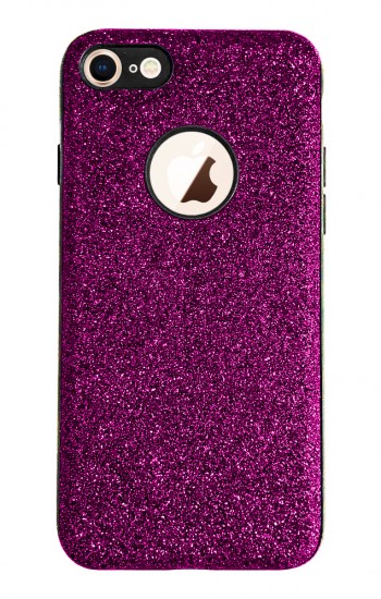 iPhone 7-8 360 Derece Slim Premium Simli  Silikon Kılıf Pembe&hellip;