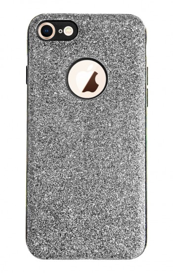 iPhone 7-8 360 Derece Slim Premium Simli  Silikon Kılıf Gri&hellip;