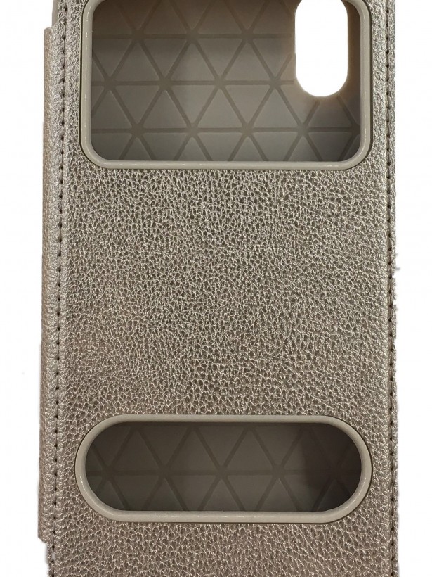 iPhone X/XS Gizli Mıknatıslı Pencereli Magnum Kılıf Gold