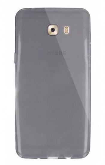 Samsung Galaxy C9 Pro (C9000) Kılıf Soft Silikon Şeffaf-Siyah Arka Kapa&hellip;