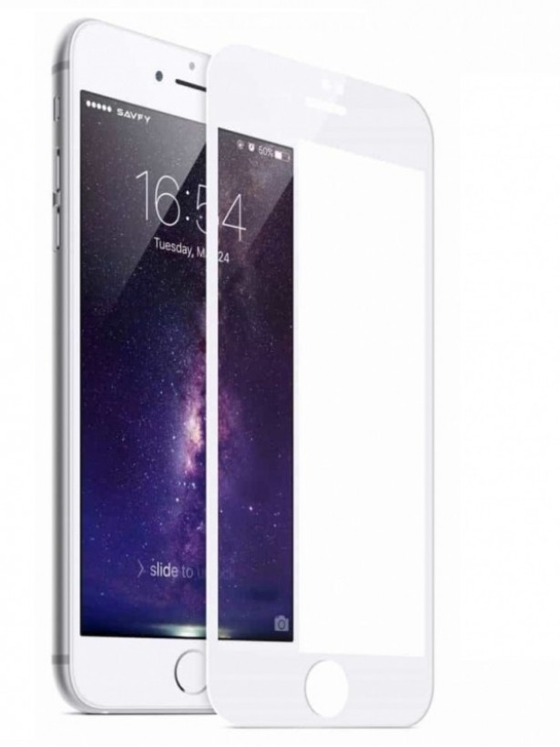 Bufalo iPhone 7 Plus/8 Plus Ekran Koruyucu 5D Temperli Cam Beyaz