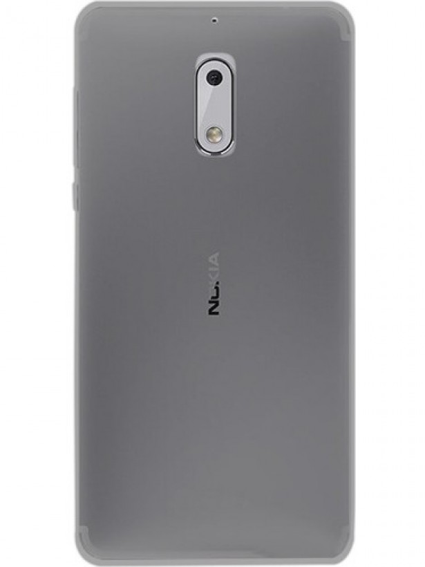 Nokia 6 Kılıf Soft Silikon Şeffaf-Siyah Arka Kapak