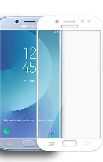 Bufalo Samsung J5 Pro (J530) Kavisli 3D Cam Ekran Koruyucu Beyaz&hellip;