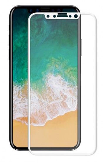 Bufalo iPhone X / XS Kavisli 4D Cam Ekran Koruyucu Beyaz&hellip;