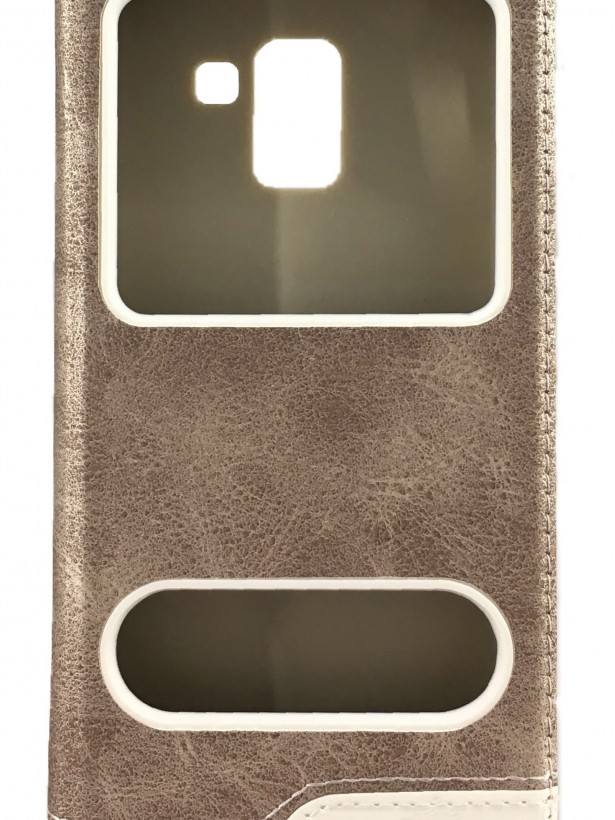 Samsung Galaxy A8 Plus (A730) Gizli Mıknatıslı Magnum Kılıf Gold