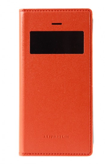 Samsung I9500 S4 Dikişli Cüzdanlı Kılıf ARIUM SKIN Turuncu&hellip;
