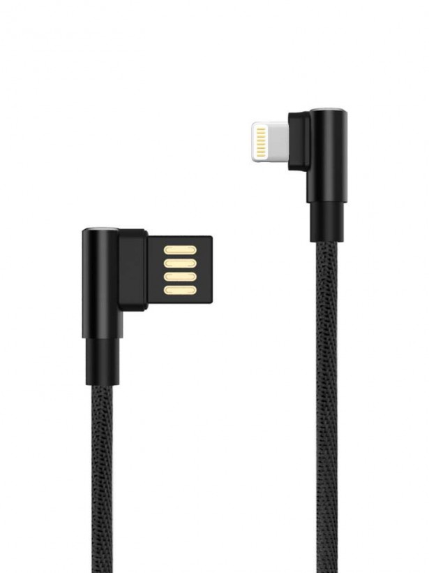 Tiger Lightning Hızlı Şarj ve Data Kablosu 3A Siyah  FT-UCA101