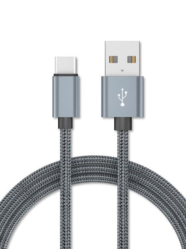 Mosidun Type-C Hızlı Şarj ve Data Kablo Dayanıklı 2mt D7 Silver