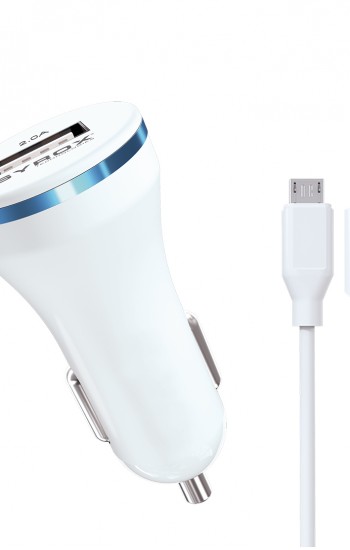 Syrox C44 Araç Şarj Aleti Micro USB Kablo Set 2.0A Beyaz&hellip;