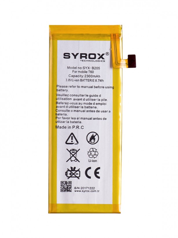 Syrox Turkcell T60 Batarya 2300 mAh B205