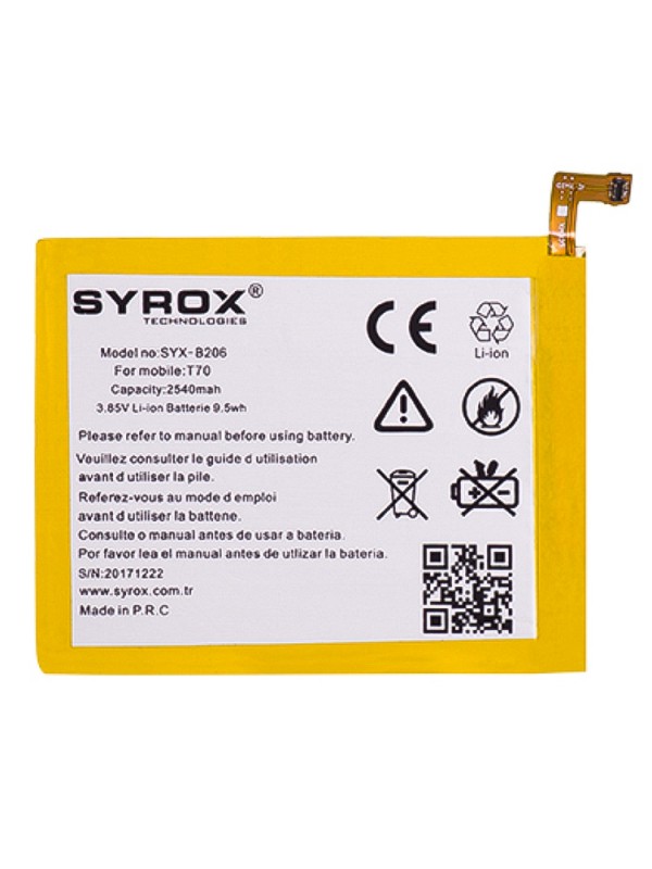 Syrox Turkcell T70 Batarya 2540 mAh B206&hellip;