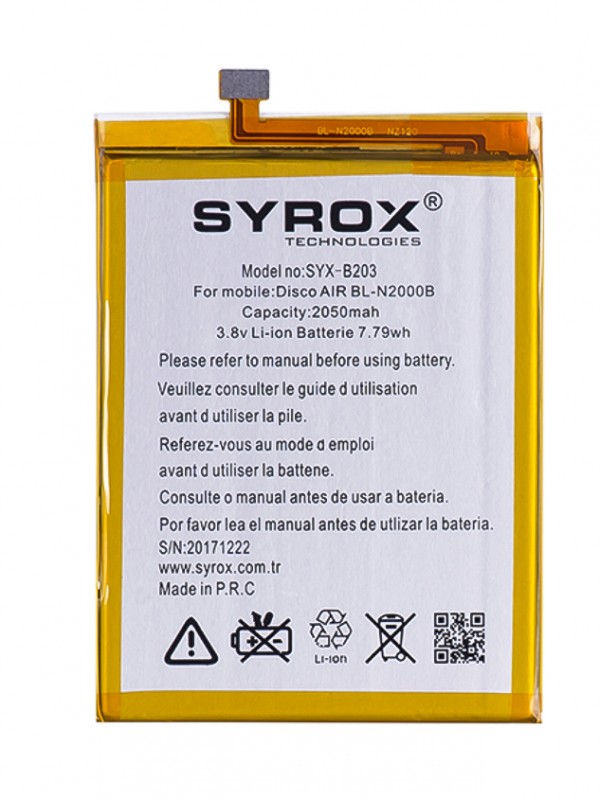 Syrox General Mobile Discovery Air Batarya 2050 mAh B203&hellip;