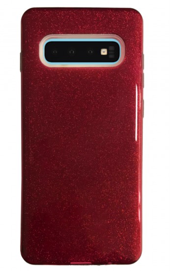 Samsung S10 (G973) 3in1 Simli Silikon Arka Kapak Bordo&hellip;