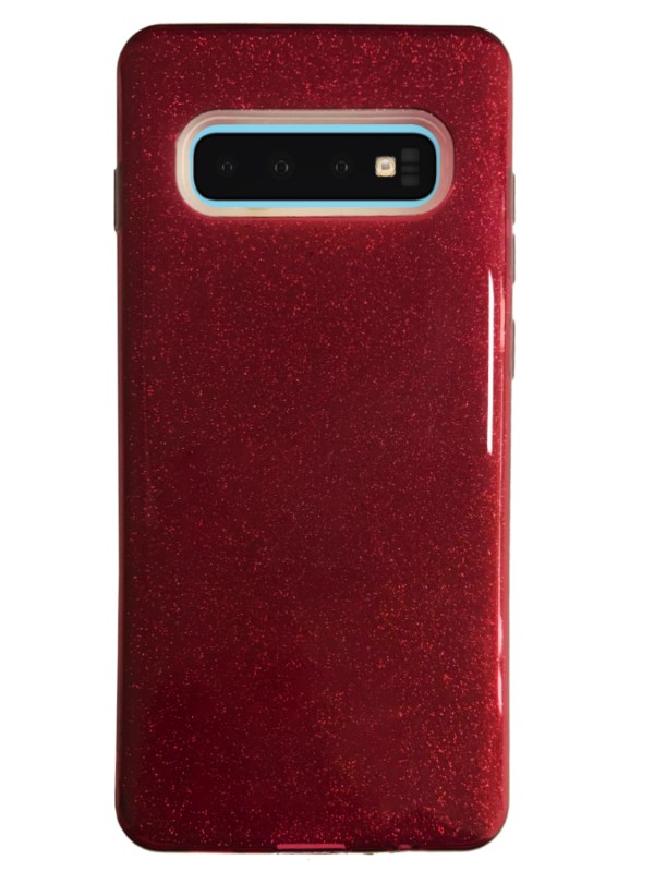 Samsung S10 (G973) 3in1 Simli Silikon Arka Kapak Bordo&hellip;
