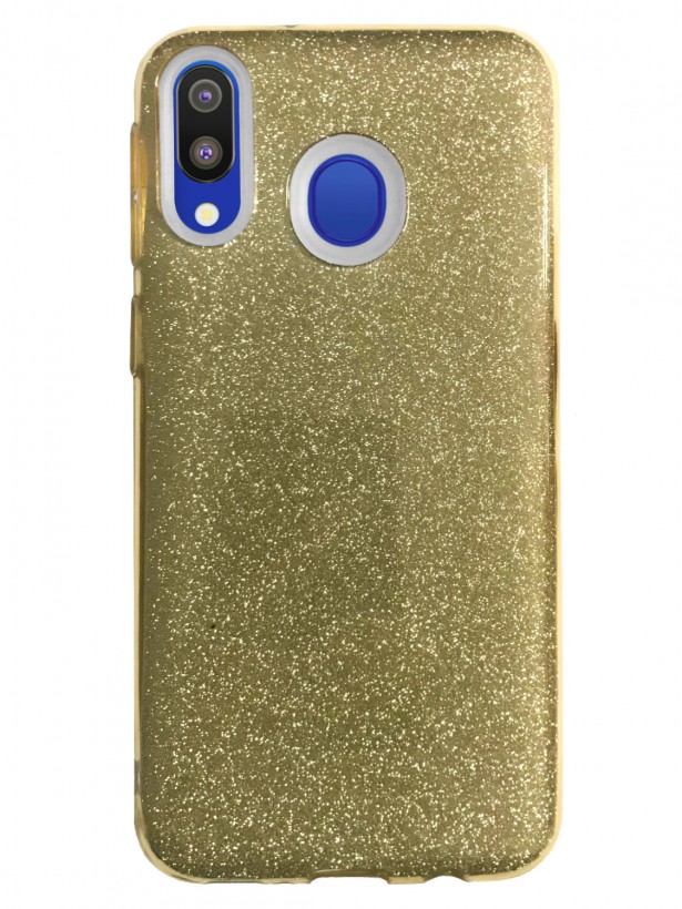 FitCase Samsung M20 (M205) 3in1 Simli Silikon Arka Kapak Gold