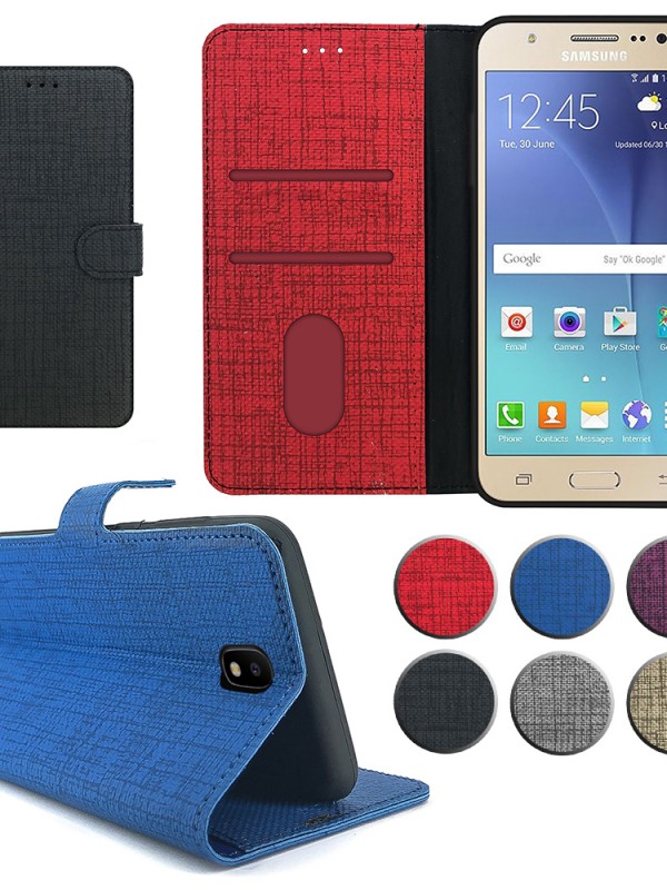 Samsung Galaxy J3 Pro (J330) Kılıf FitCase Fabric Kapaklı Cüz&hellip;