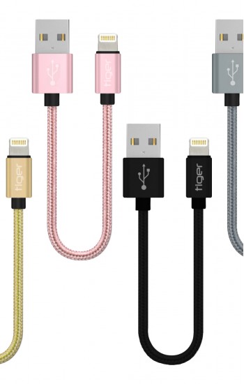 Tiger Lightning 3.0A 22cm Örgü-Halat Hızlı Şarj USB Kablo TUC-A85&hellip;