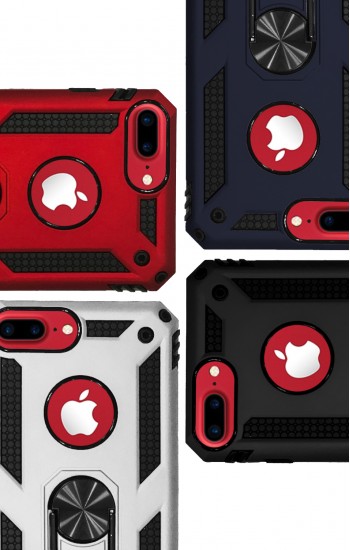 iPhone 7 Plus / 8 Plus Kılıf Panzer Ring Tam Koruma Arka Kapak&hellip;