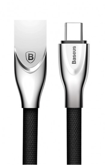 Baseus Zinc Alloy Type-C Şarj ve Data Kablosu 2A 1mt Siyah CALXN-01&hellip;