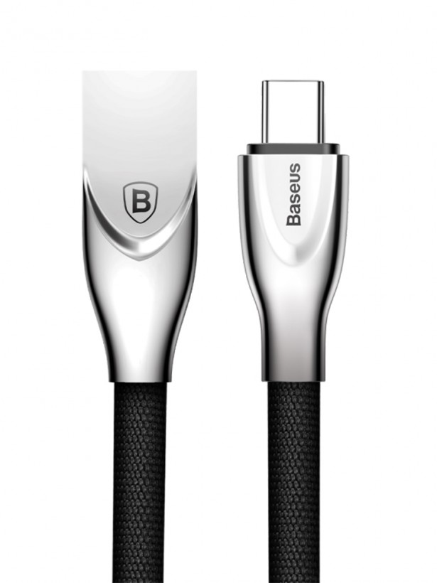 Baseus Zinc Alloy Type-C Şarj ve Data Kablosu 2A 1mt Siyah CALXN-01