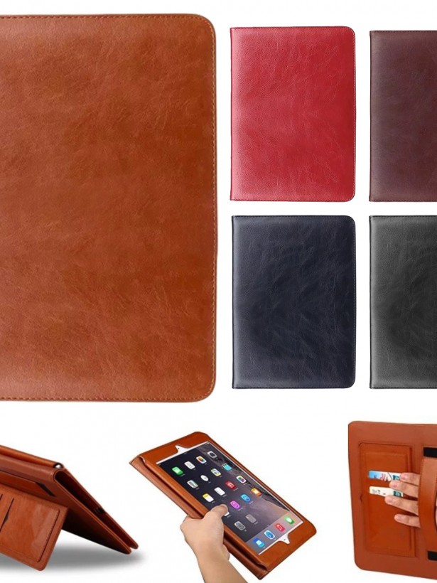 iPad 2 / iPad 3 / iPad 4 Standlı Kartlıklı Premium Tablet Kılıfı