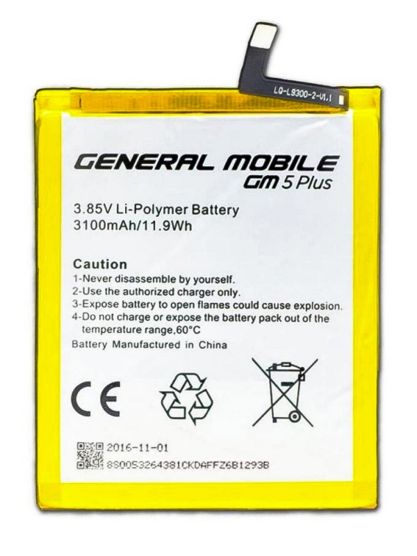 General Mobile GM 5 PLUS Batarya 3100 mAh&hellip;