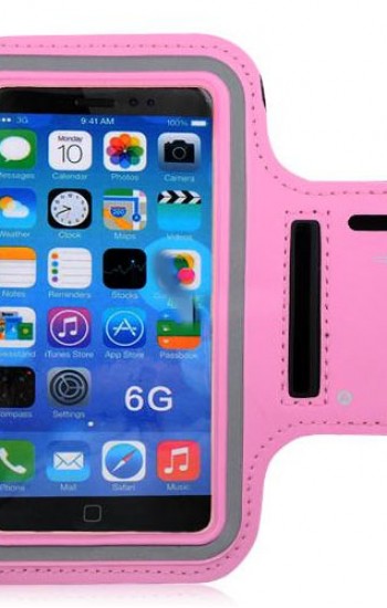 Kol Bantlı Pembe Spor Kılıf Universal 5 inçe Kadar Tüm Modellere Uyum&hellip;