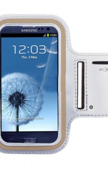 Kol Bantlı Beyaz Spor Kılıf Universal 4.8 inçe Kadar Tüm Modellere Uy&hellip;