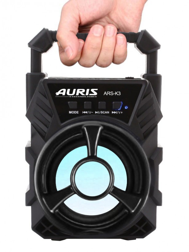 Auris ARS-K3 Kablosuz Bluetooth Hoparlör Siyah
