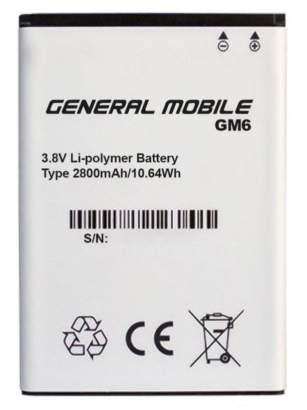General Mobile GM 6 Batarya 2800 mAh