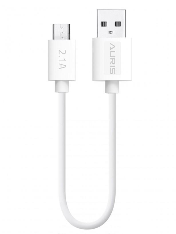 Auris Micro USB 2.1A Powerbank USB Şarj ve Data Kablo 25cm