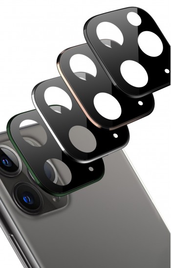 iPhone 11 PRO MAX Kamera Lens Koruyucu Metal Kenarlı Cam&hellip;