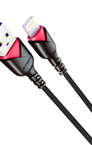 Syrox C93 Lightning Hızlı Şarj Kablosu 2A 1mt Siyah&hellip;
