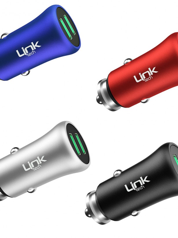 LinkTech M580 12W 2.4A Metal Araç İçi Şarj Aleti Adaptör (Başlık)