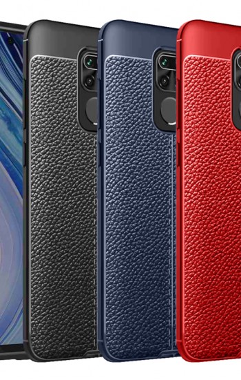 Xiaomi Redmi Note 9 Kılıf Focus Deri Desen Silikon Arka Kapak&hellip;