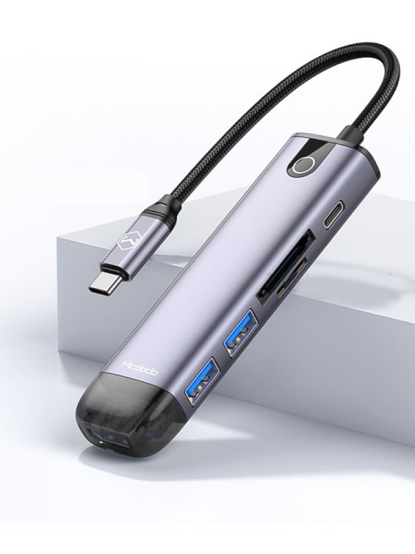 Mcdodo HU-7740 6in1 4K Ultra HD Type-C Girişli HUB Çoklayıcı Gri&hellip;