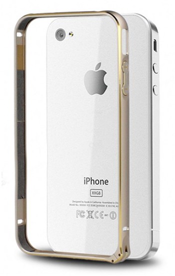 iPhone 4s 0,7mm Metal Bumper Çerçeve Kılıf Gold&hellip;