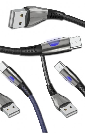 LinkTech K610 Premium Micro USB Işıklı Data/Şarj Kablosu 2.4A 1.2mt&hellip;