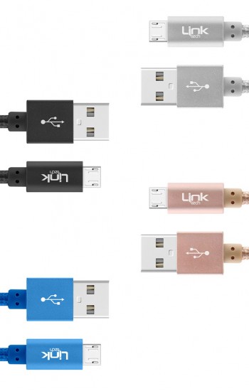LinkTech K542 Micro USB Örgü Metal 30cm Kısa Şarj Kablosu&hellip;