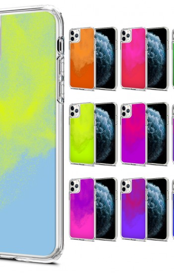 iPhone 12 Pro Max Kılıf Neon Likit Silikon Arka Kapak&hellip;