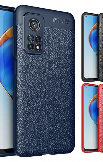 Xiaomi Mi 10T Pro Kılıf Focus Deri Desen Silikon Arka Kapak&hellip;