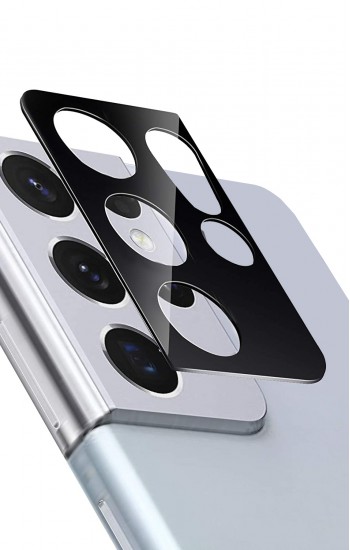 Samsung Galaxy S21 Ultra Kamera Lens Koruyucu 3D Cam Siyah&hellip;