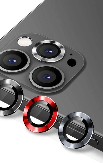 iPhone 12 Pro Kamera Lens Koruyucu Cam Metal Kenarlı 3lü Set&hellip;