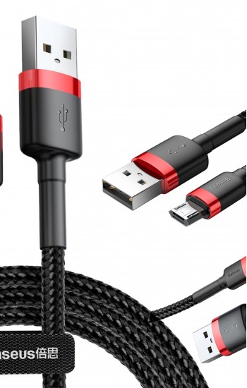 Baseus Cafule Micro USB Şarj ve Data Kablosu 2.4A 50cm CAMKLF-A&hellip;