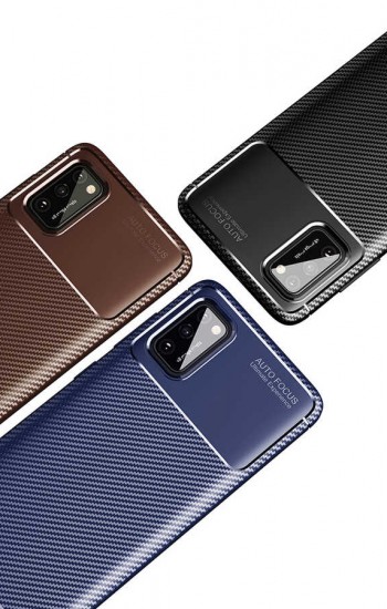 Samsung Galaxy A02s (A025) Kılıf Focus Carbon Desen Silikon Arka Kapak&hellip;