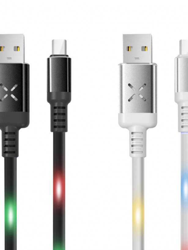 Konfulon DC11T Sese Duyarlı Işıklı Type-C Şarj ve Data Kablosu 2A 1mt