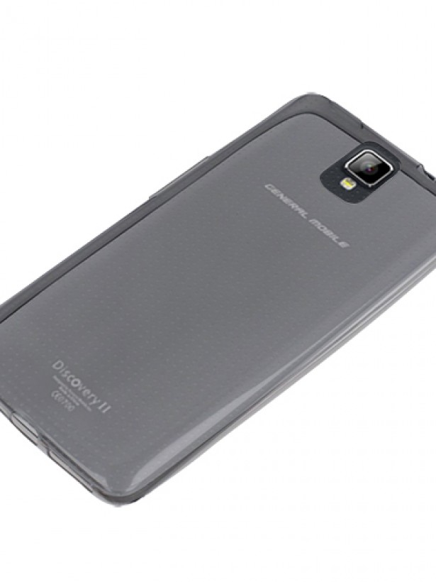 General Mobile Discovery 2 Kılıf Soft Silikon Şeffaf-Siyah Arka Kapak