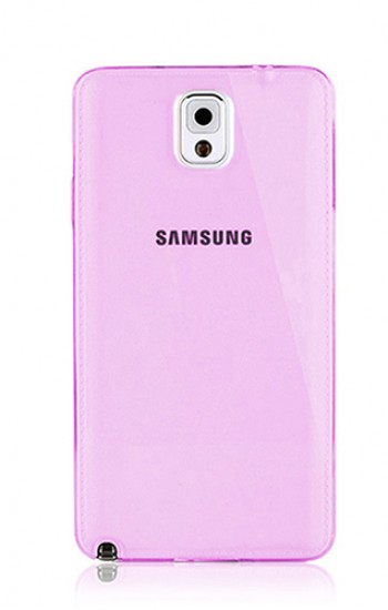 Samsung Galaxy Note 4 (N910) Kılıf Soft Silikon Şeffaf-Pembe Arka Kapak&hellip;