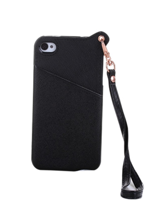 iPhone 4/ 4s BADI Kartlıklı Arka Kapak Siyah&hellip;