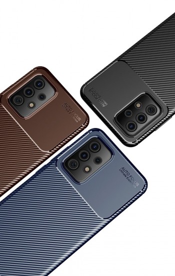 Samsung Galaxy A52 (A525) Kılıf Focus Carbon Desen Silikon Arka Kapak&hellip;